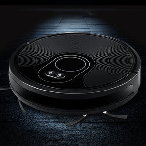 Robot Vacuum Cleaner Smart Robotic Carpet Mop Floor Dry Wet Brushless Motor Black