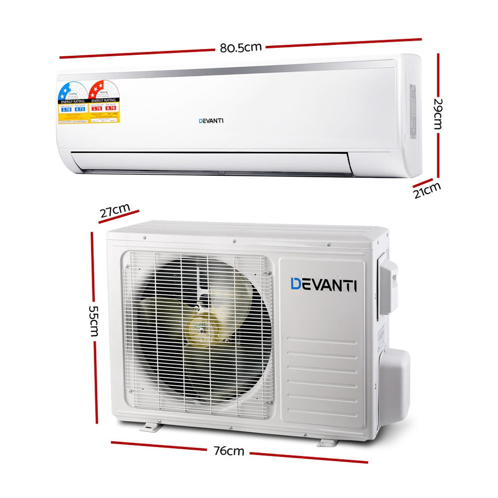 Devanti 2.7KW Split System Air Conditioner 