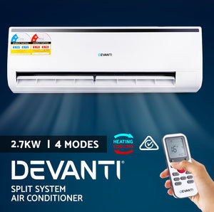 Devanti 2.7KW Split System Air Conditioner 