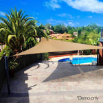 Instahut 3 x 3 x 3m Triangle Shade Sail Cloth - Sand Beige