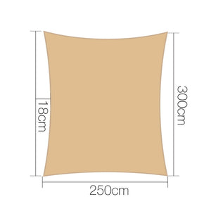 Instahut 2.5x3m Shade Sail Sun Shadecloth 280gsm Sand