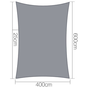 Instahut Sun Shade Sail Cloth Shadecloth Outdoor Canopy Rectangle 280gsm 4x6m