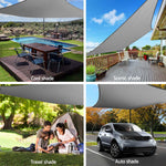 Instahut Sun Shade Sail Cloth Shadecloth Outdoor Canopy Rectangle 280gsm 4x6m