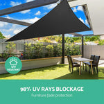 Instahut Sun Shade Sail Canopy Triangle 280gsm 5x5x5m Black