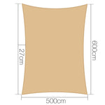 Instahut 5x6m Shade Sail Sun Shadecloth Canopy 280gsm Sand 