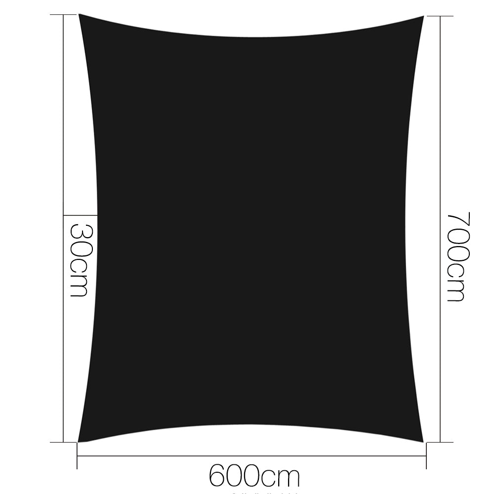 Instahut 280gsm 6x7m Sun Shade Sail Canopy Rectangle