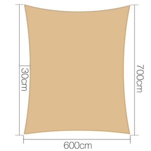 Instahut 6x7m280gsm Shade Sail Sun Shadecloth Canopy Square