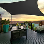 Instahut 6x8m Shade Sail Sun Shadecloth 280gsm Black