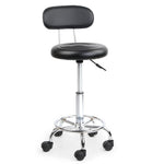 Artiss PU Leather Swivel Chair with Backrest - Black