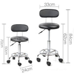 Artiss PU Leather Swivel Chair with Backrest - Black