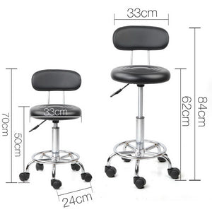 Artiss PU Leather Swivel Chair with Backrest - Black