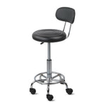 Artiss PU Leather Swivel Chair with Backrest - Black