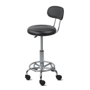 Artiss PU Leather Swivel Chair with Backrest - Black
