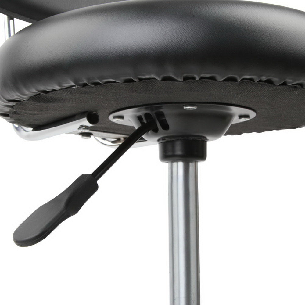Artiss PU Leather Swivel Chair with Backrest - Black
