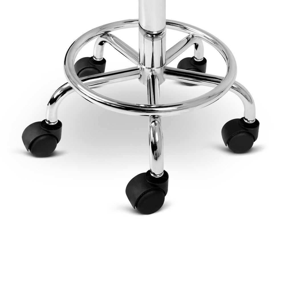 Artiss PU Leather Swivel Salon Stool - Black