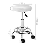 Artiss PU Leather Swivel Salon Stool - White