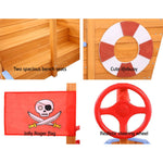 Keezi Boat Sand Pit With Canopy