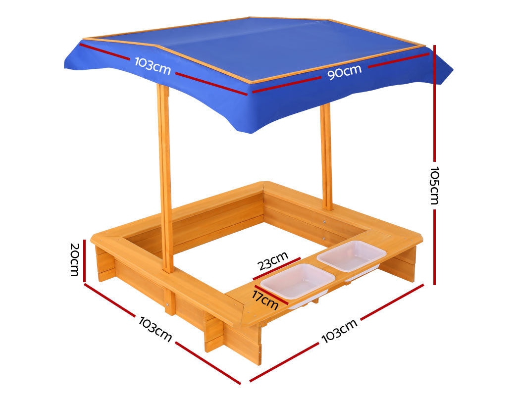 Keezi Outdoor Canopy Sand Pit