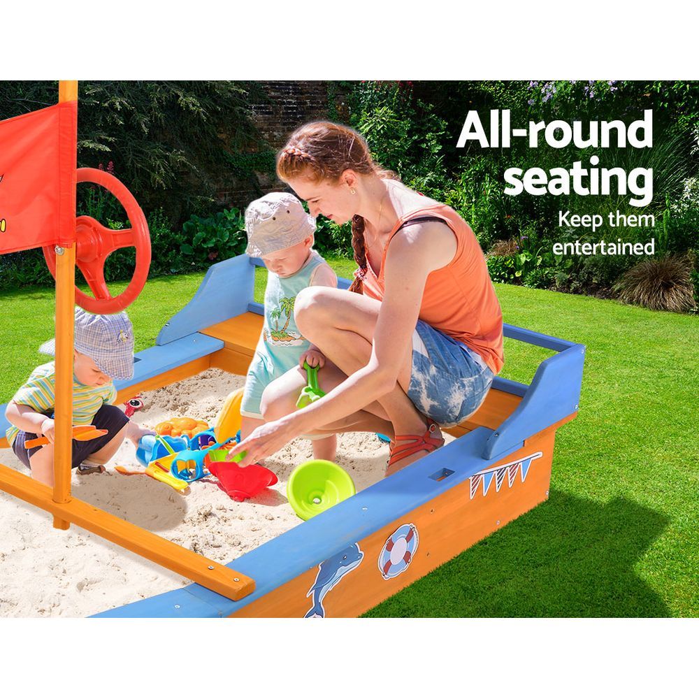 Keezi Boat-Shaped Sand Pit