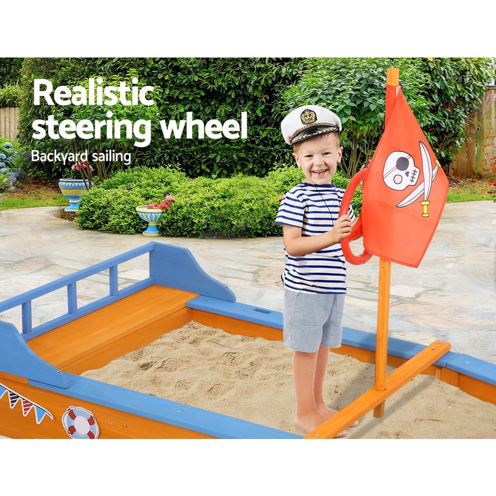 Keezi Boat-Shaped Sand Pit