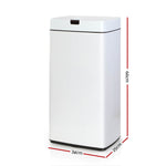 Devanti 45L Sensor Bin White