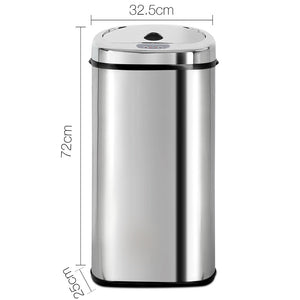 50L Stainless Steel Motion Sensor Rubbish Bin 