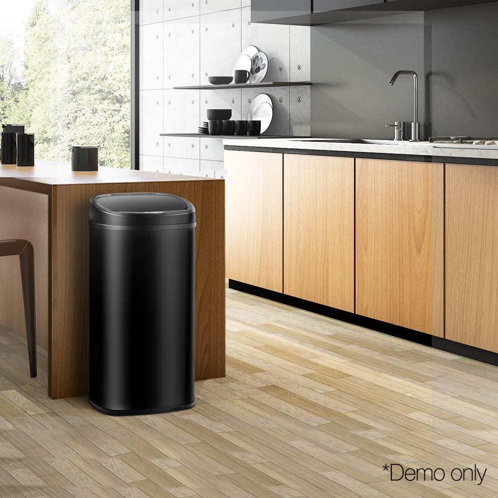 58L Motion Sensor Rubbish Bin - Black