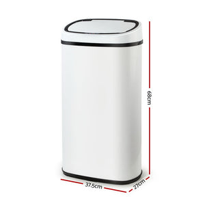 Devanti 58L Sensor Bin White