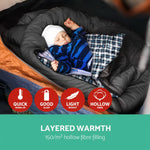 Weisshorn 2 in 1 Thermal Sleeping Bag - Grey