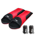 Weisshorn Twin Set Thermal Sleeping Bags - Red & Black