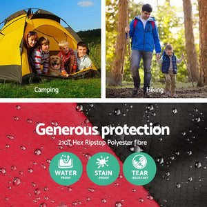 Weisshorn Twin Set Thermal Sleeping Bags - Red & Black
