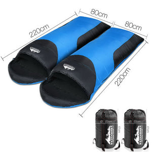 Weisshorn Twin Set Thermal Sleeping Bags - Blue & Black