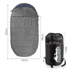 Weisshorn Extra Large Sleeping Bag - Blue & Grey