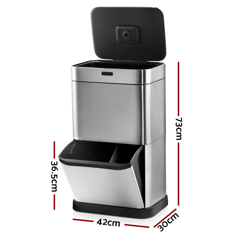 Devanti 60L Recycle Sensor Bin