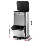 Devanti 70L Recycle Sensor Bin