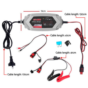 Smart Battery Charger 3.5A 12V 6V Automatic SLA AGM Car Truck Boat Motorcycle Caravan