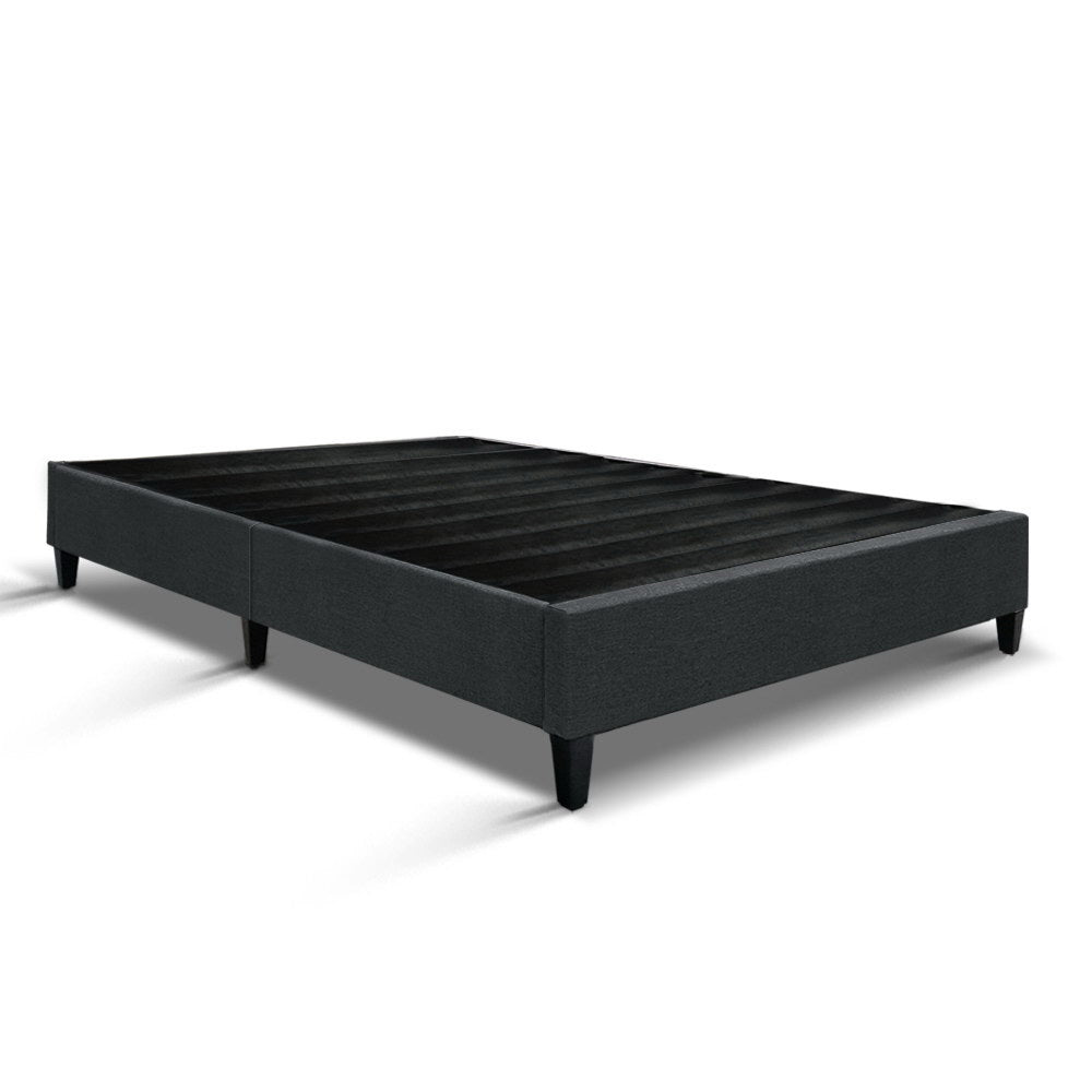Artiss King Size Bed Base Frame Mattress Platform Fabric Wooden Charcoal BRISK