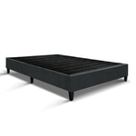 Artiss King Size Bed Base Frame Mattress Platform Fabric Wooden Charcoal BRISK