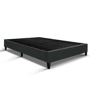 Artiss King Size Bed Base Frame Mattress Platform Fabric Wooden Charcoal BRISK