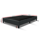 Artiss King Size Bed Base Frame Mattress Platform Fabric Wooden Charcoal BRISK