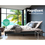Artiss King Size Bed Base Frame Mattress Platform Fabric Wooden Charcoal BRISK