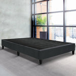 Artiss King Size Bed Base Frame Mattress Platform Fabric Wooden Charcoal BRISK