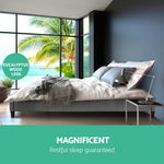 Artiss King Size Bed Base Frame Pine Wood Slats - Grey