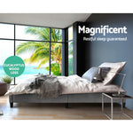 Artiss King Single Size Bed Base Frame Mattress Platform Grey Fabric Wooden