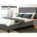 Artiss Queen Size Bed Base Frame - Grey