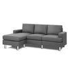 Artiss Sofa Lounge Set Couch Futon Corner Chaise Fabric 4 Seater Suite Grey