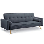 Artiss 3 Seater Fabric Sofa Bed - Charcoal