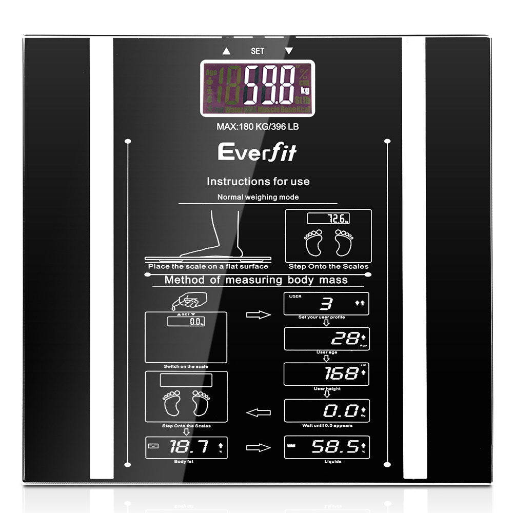 Everfit Electronic Digital Body Fat Scale - Black