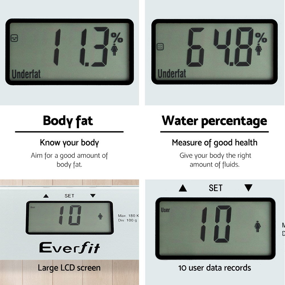 Everfit Electronic Digital Body Fat Scale - White