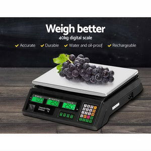 40KG Digital Kitchen Scale Electronic Scales Shop Market Commercial